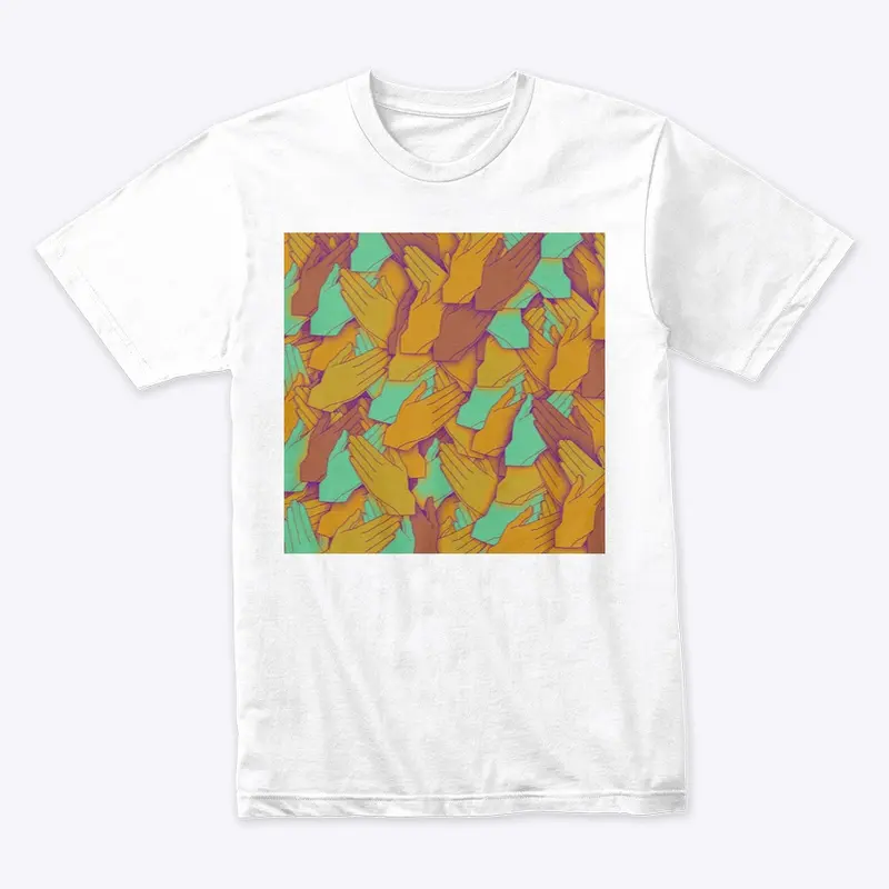 Praying Hands Collage Graphic T-Shirt